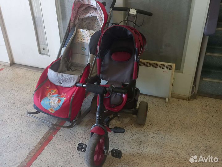 Санки и велосипед