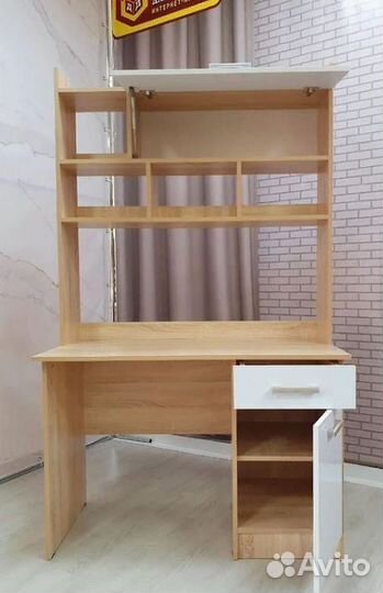 Письменно-компьютерный стол пкс-2 Дуб Сонома/Белый