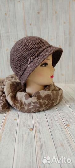 Шляпа вязаная женская
