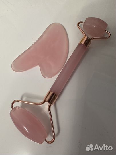 Скребок гуаша, ролик для лица