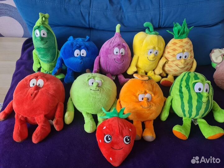 Мягкие игрушки овощи,фрукты