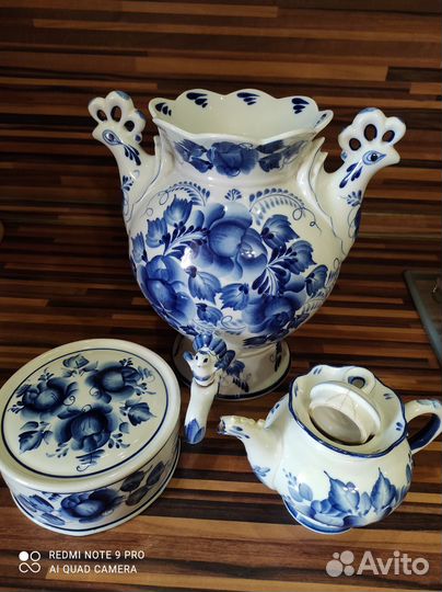 Гжель СССР посуда