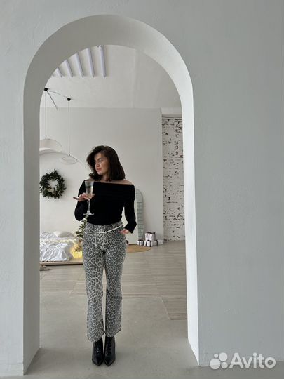 Леопардовые джинсы lime 40