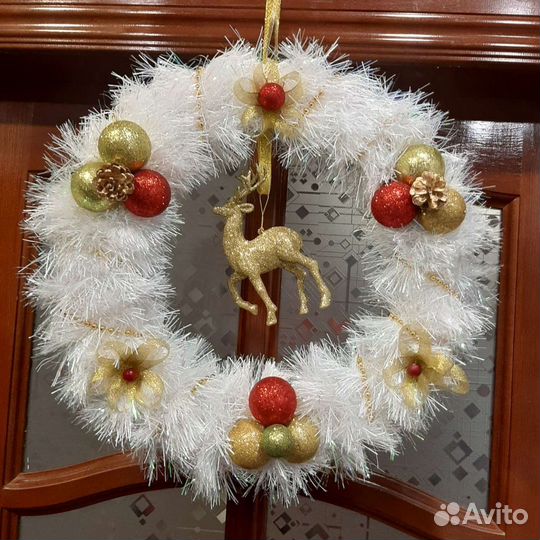 Рождественский венок для интерьера