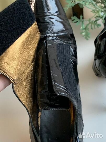 Ботильоны Италия handmade, 38разм, лак кожа