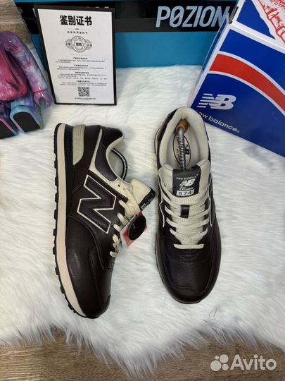 Р47 New Balance 574 Classic кожаные кроссовки