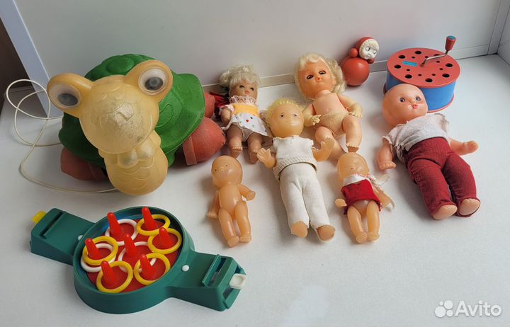 Разные детские игрушки из СССР. Пластмасса. Пупсы