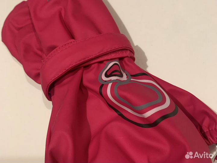 Варежки Рейма демисезонные прорезиненные, красный