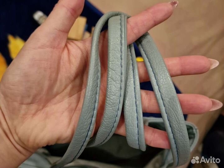 Cумка женская 25х38см. Кожа/джинса