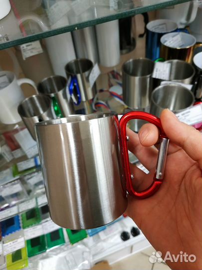 Кружка с карабином для сублимации