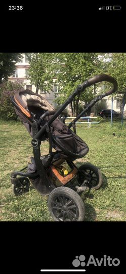 Коляска 2 в 1 эко кожа