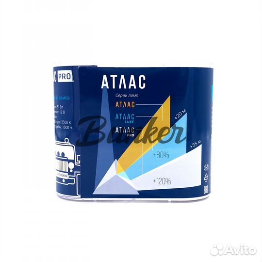 Галогеновые лампы Атлас PRO HB4