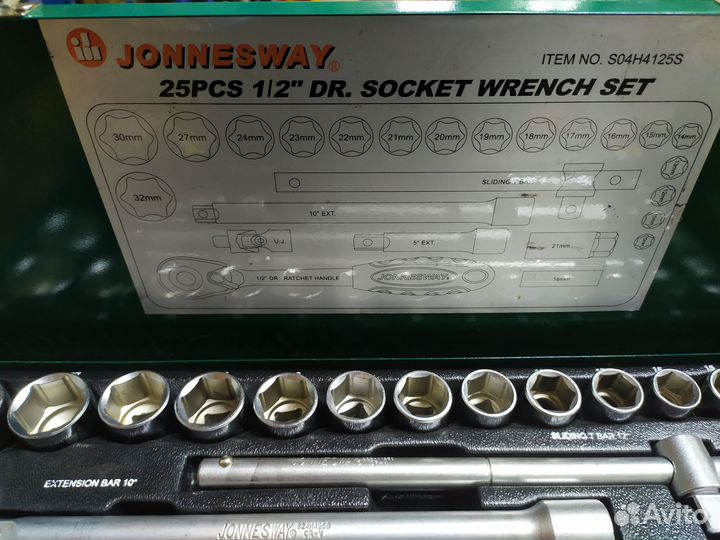 Набор инструмента Jonnesway S04H4125S + доп