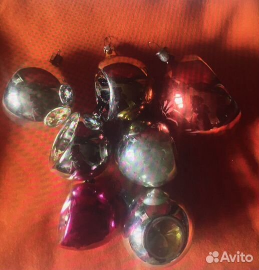 Винтажные Елочные шарики-фонарики набор