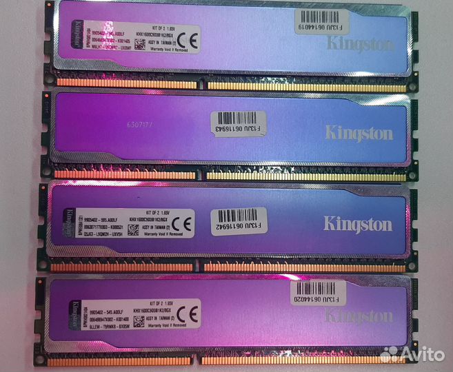 Оперативная память Kingston hyperx blu. 4+4 GB