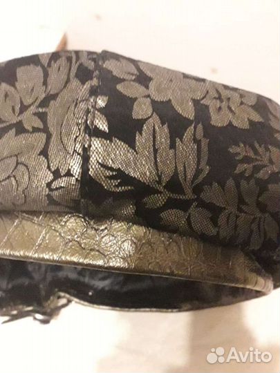 Берет женский, нат.кожа