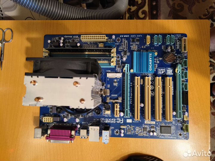 Комплект: Материнская плата+проц+озу+кулер