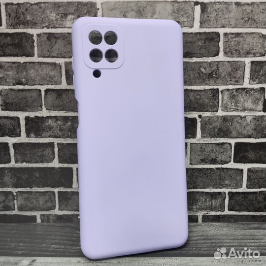 Чехол для samsung A12 Silicone Cover сиреневый