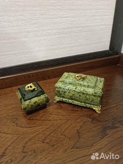 Шкатулка для украшений змеевик