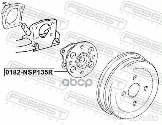 Ступица колеса зад прав/лев 0182NSP135R Febest
