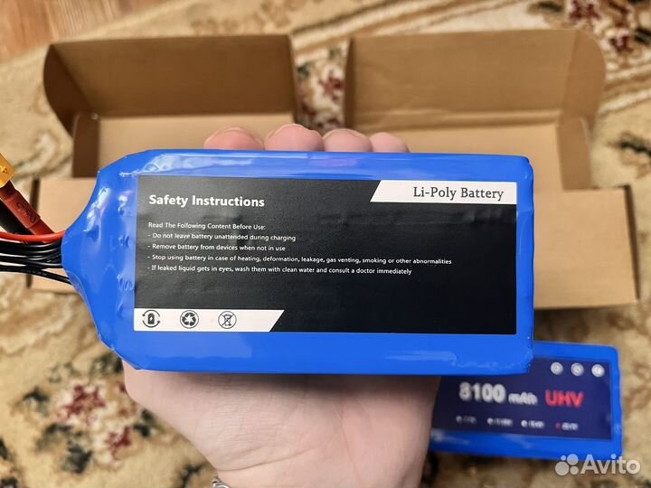 Аккумулятор для fpv дрона 8100mAh UHV,Li-Poly