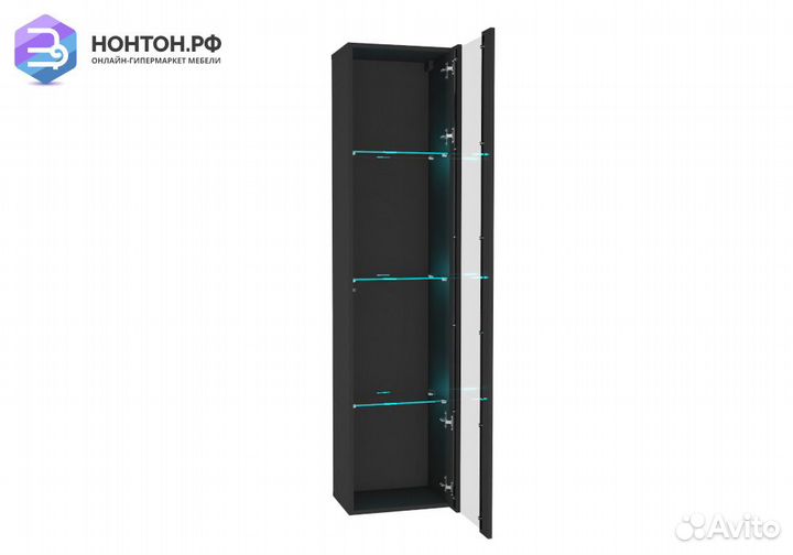 Шкаф навесной Point тип-41 черный глянец / черный