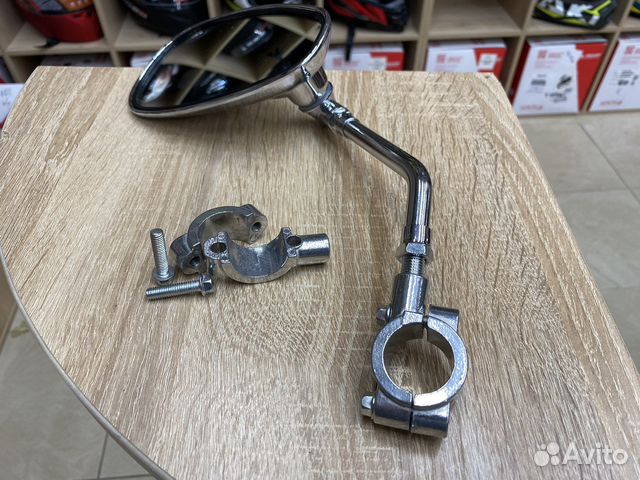 Крепление зеркал хром на руль мотоцикла