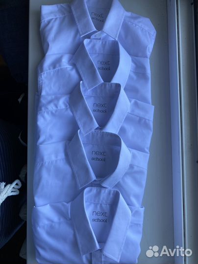 Рубашка школьная с коротким рукавом 128