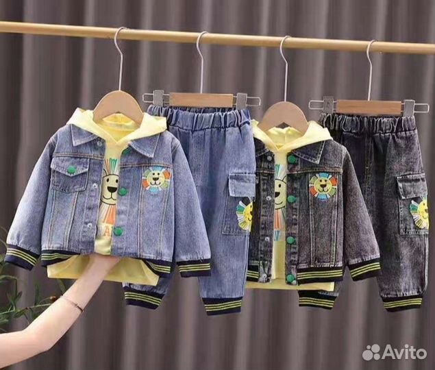 Детский джинсовый костюм Лев 92-98