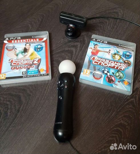 PS3 Камера Eye + PS3 PS Move+2 диска