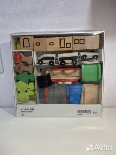 Деревянная железная дорога IKEA Lillabo 45 предм