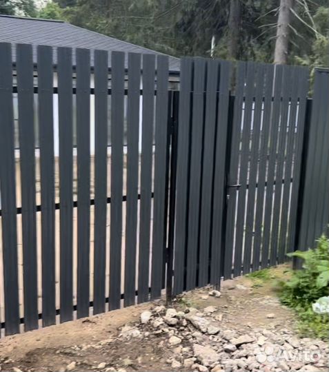 Ворота распашные + калитка