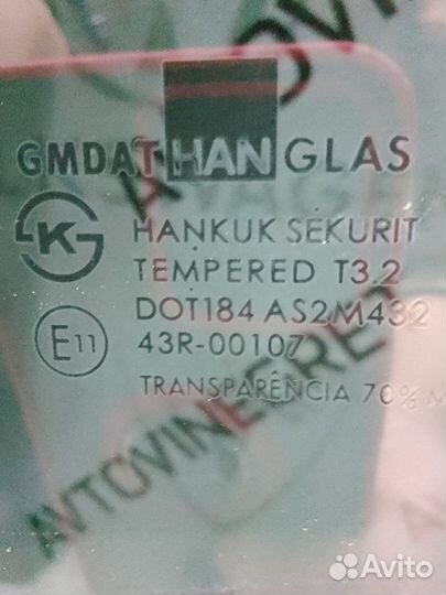 Стекло двери задней левой Chevrolet Rezzo