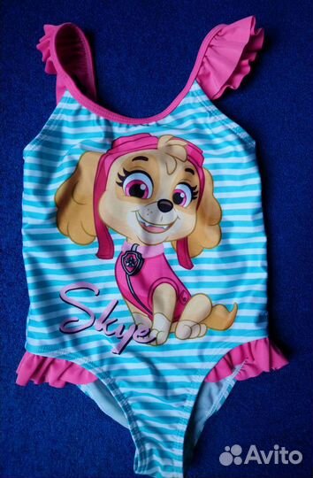 Комплект: купальник, костюм, туфли пляжные, панама