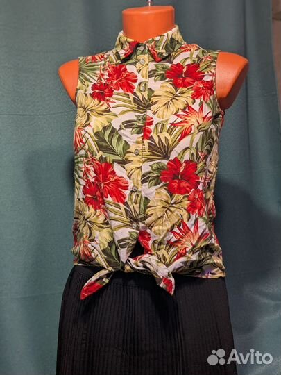 Рубашка incity с ярким тропическим принтом XS