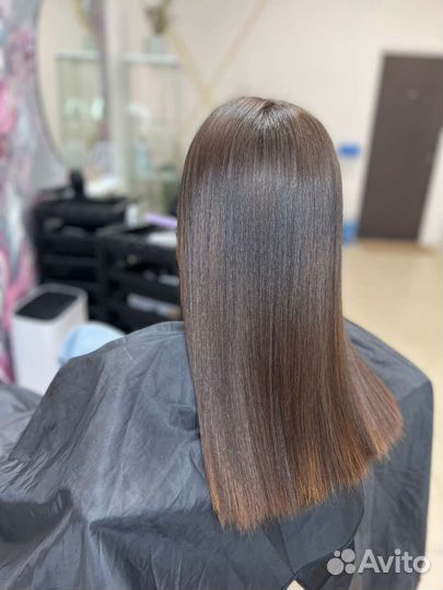 Кератиновое выпрямление, гор/ хол ботокс волос