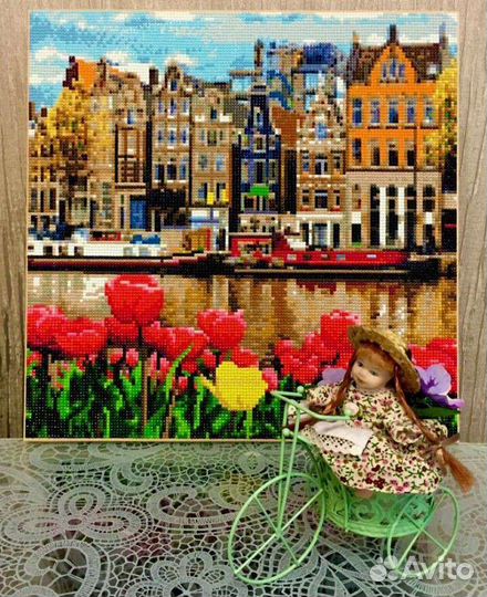 Алмазная мозаика на подрамнике Амстердам