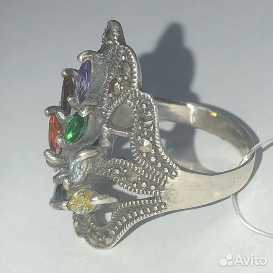 Серебряное кольцо 925 вес 7,55