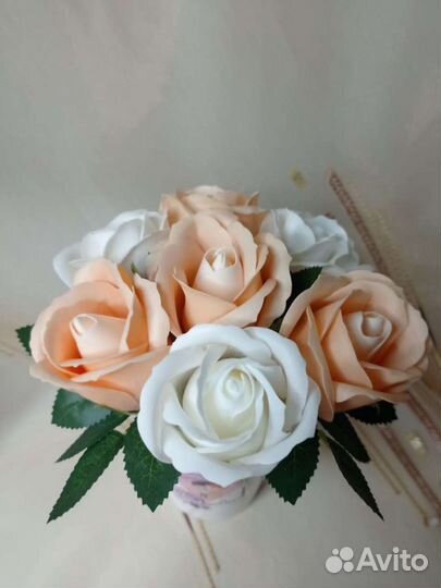 Букет из мыльных роз