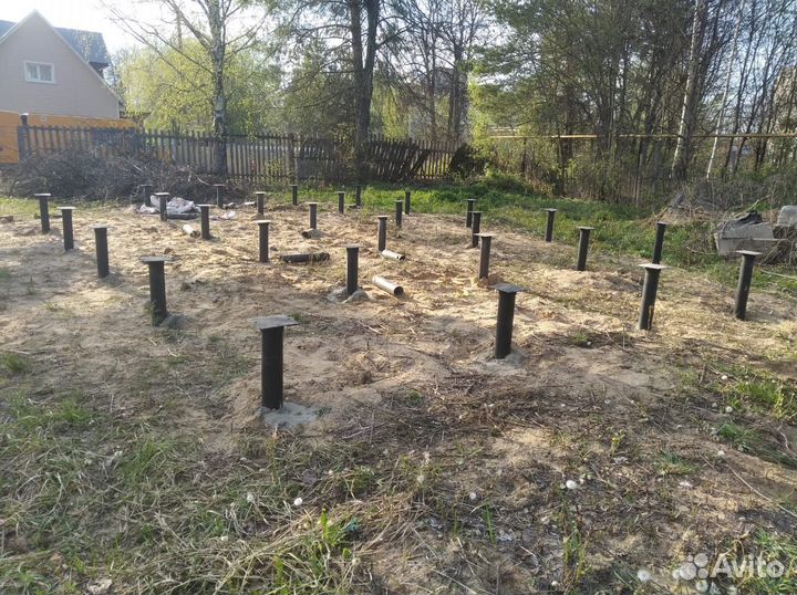 Монтаж винтовых свай под ключ