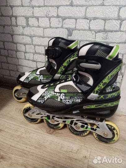 Роликовые коньки (Р. 39-41) + оригинальная защита