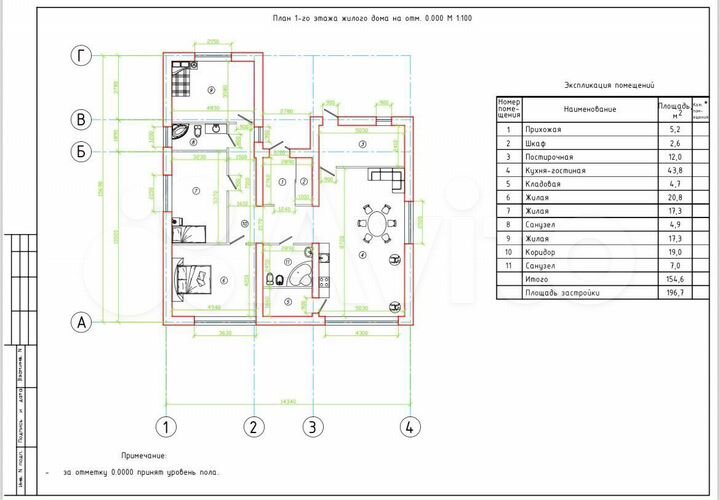 Дом 100м² на участке 6сот