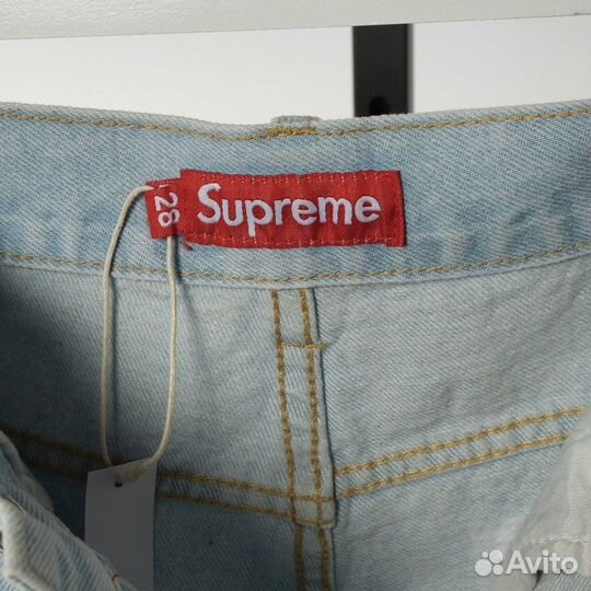 Джинсовые шорты Supreme мужские голубые