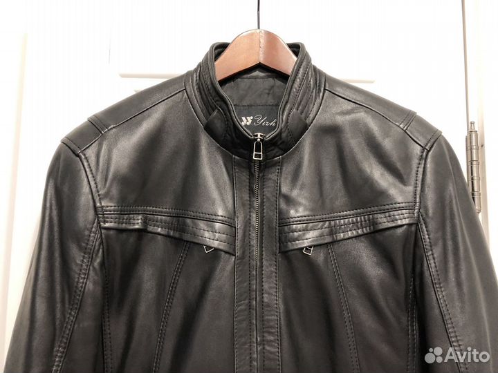 Кожаная куртка мужская размер 50 (L)