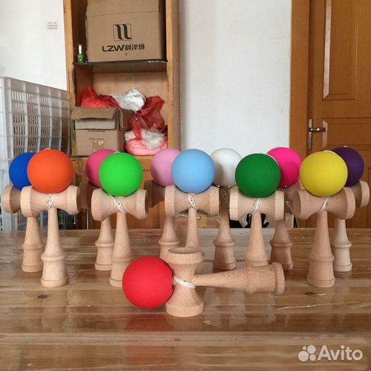 Кендама, бук, нескользящий шар