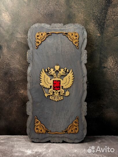 Нарды С гербом 50 см Ручная сборка