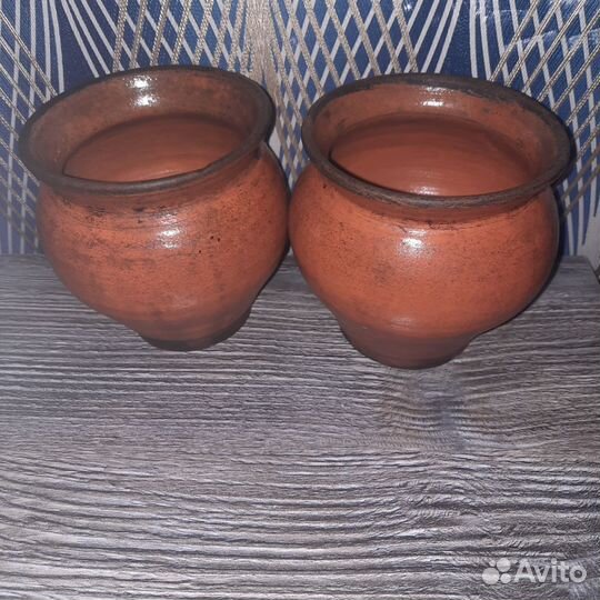 Глиняные горшочки 2 шт. 0.5 л