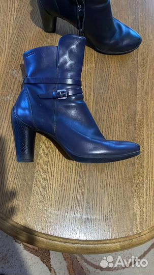 Ботильоны 39 размер синие ecco