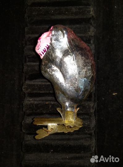 Ёлочная игрушка на прищепке обезьяна СССР