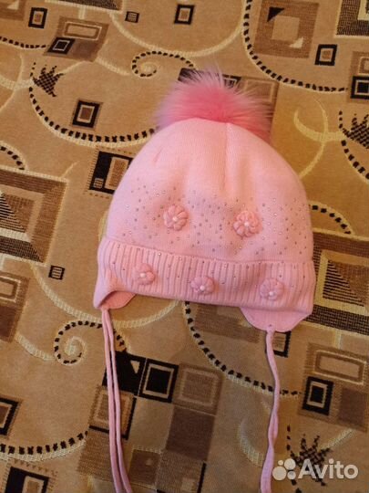 Шапка шлем для девочки зима